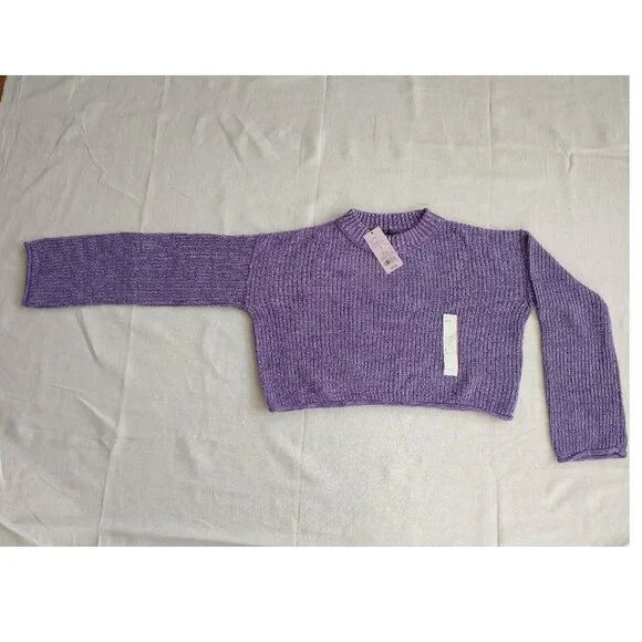 Wild Fable Women's Crewneck Boxy Pullover Knit Sweater Drop Shoulder Long Sleeve - Picture 2 of 9